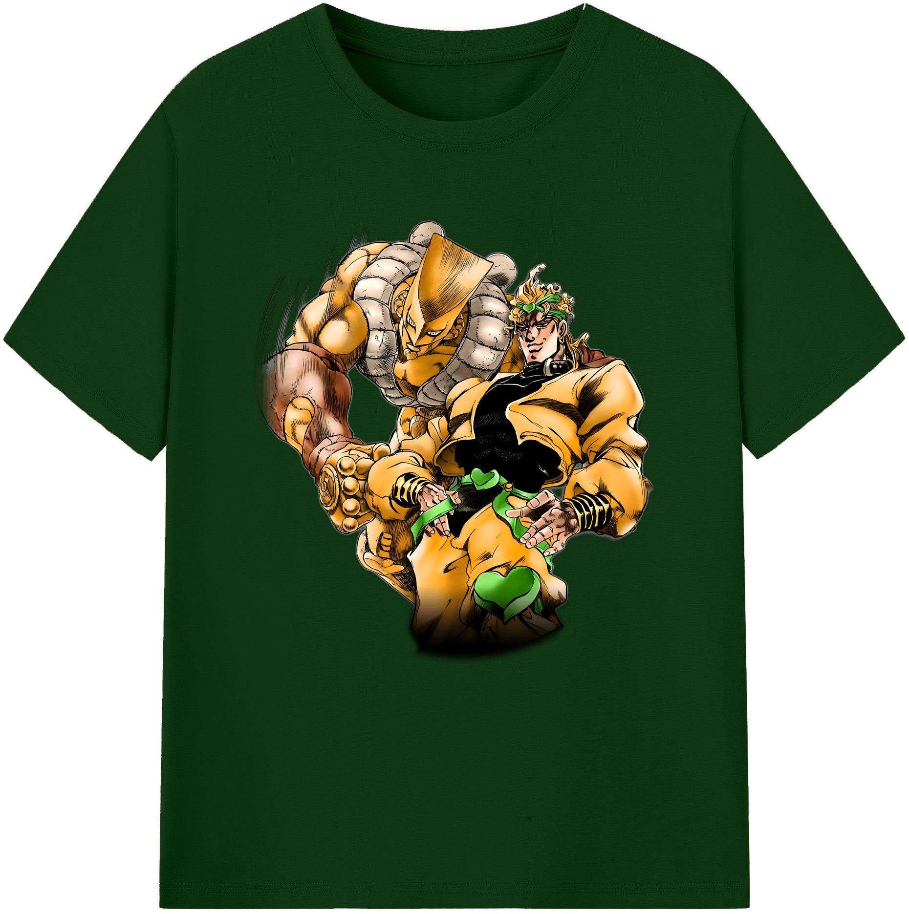 （画像用） ジョジョの奇妙な冒険 ディオ?ブランドー JoJo's Bizarre Adventure Dio Brando 綿100％半袖Tシャツ（フロントプリント）